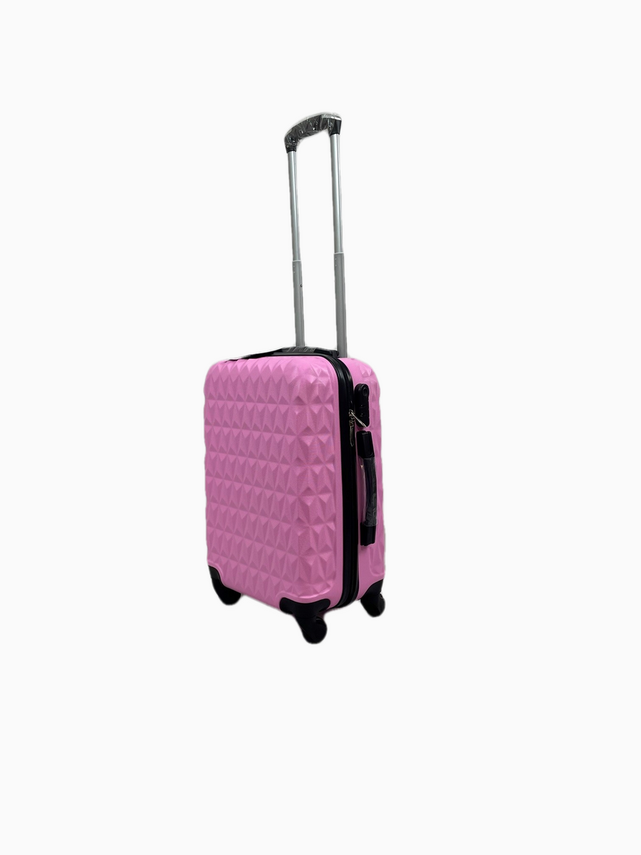 Light 4 Wheel Spinner Hard Shell Suitcase Pink HamptonandStewart
