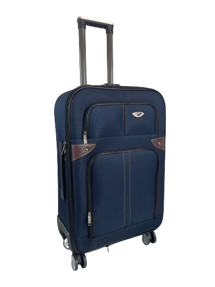 Nylon 4 wheel suitcase - Navy