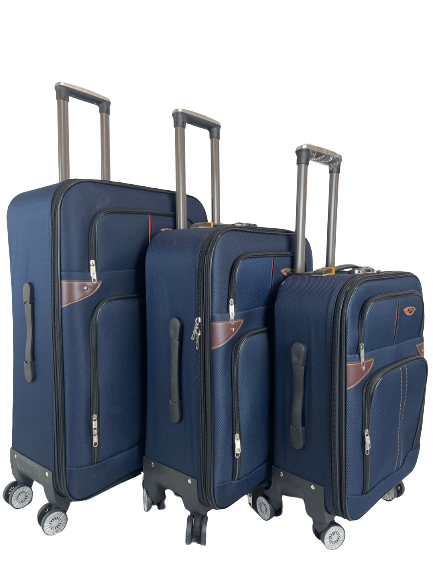 Nylon 4 wheel suitcase - Navy