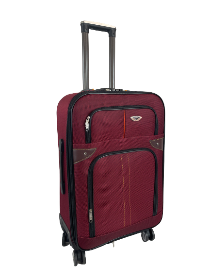 Nylon 4 wheel suitcase - Red