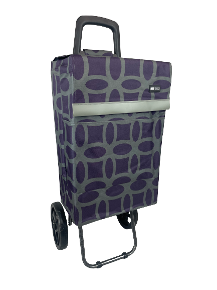 2 Wheel Shopping Trolley - Purple Shape