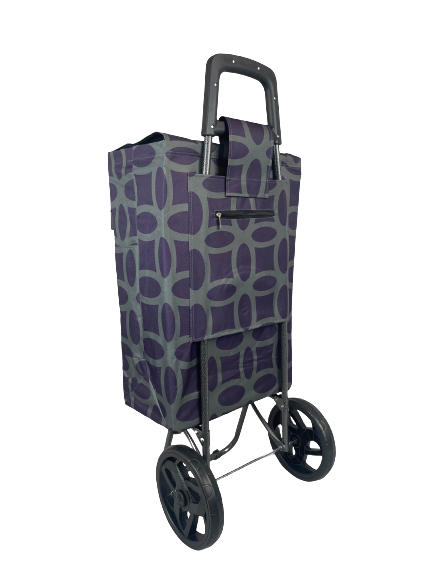 2 Wheel Shopping Trolley - Purple Shape