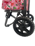 2 Wheel Shopping Trolley - Pink Strawberries