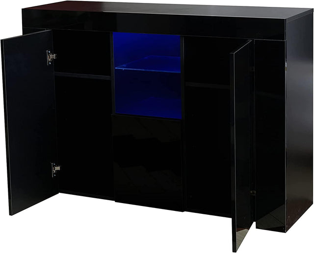 LED Sideboard Cabinet 116CM - BLACK