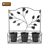 Decorative Hanging Plant Pot Holder with 3 Pots