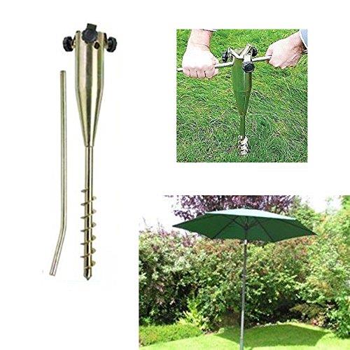 Heavy Duty Screw In Metal Ground Spike Base For Rotary Washing Line or Parasol