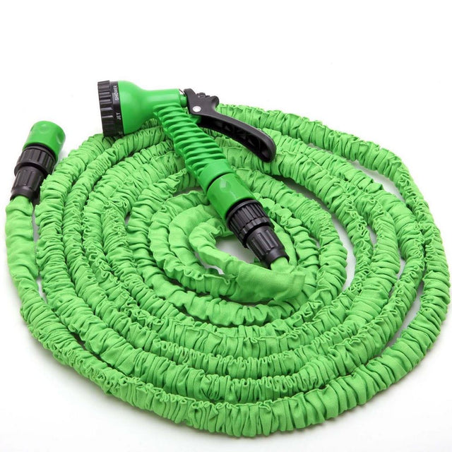 Expandable Flexible Garden Hose Pipe 3x Expanding & Spray Gun [ Green ]