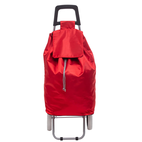 2 WHEEL LARGE SHOPPING TROLLEY - RED