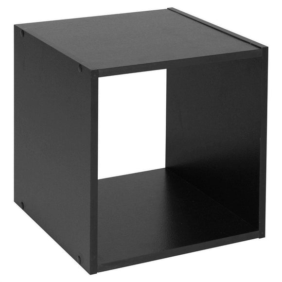 Modern Black Wooden Storage Display Cube