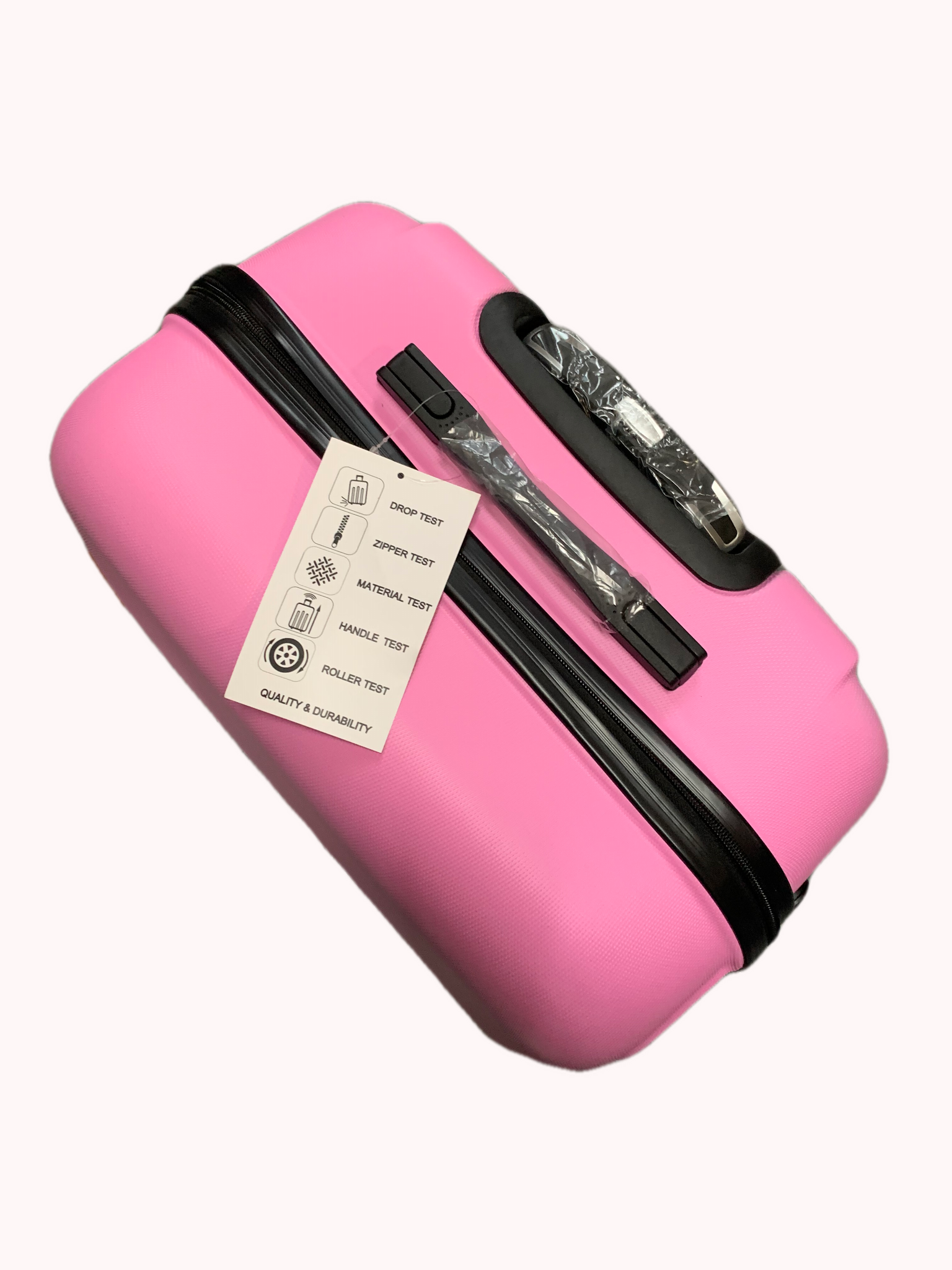 Hard Shell Large Suitcase Pink HamptonandStewart