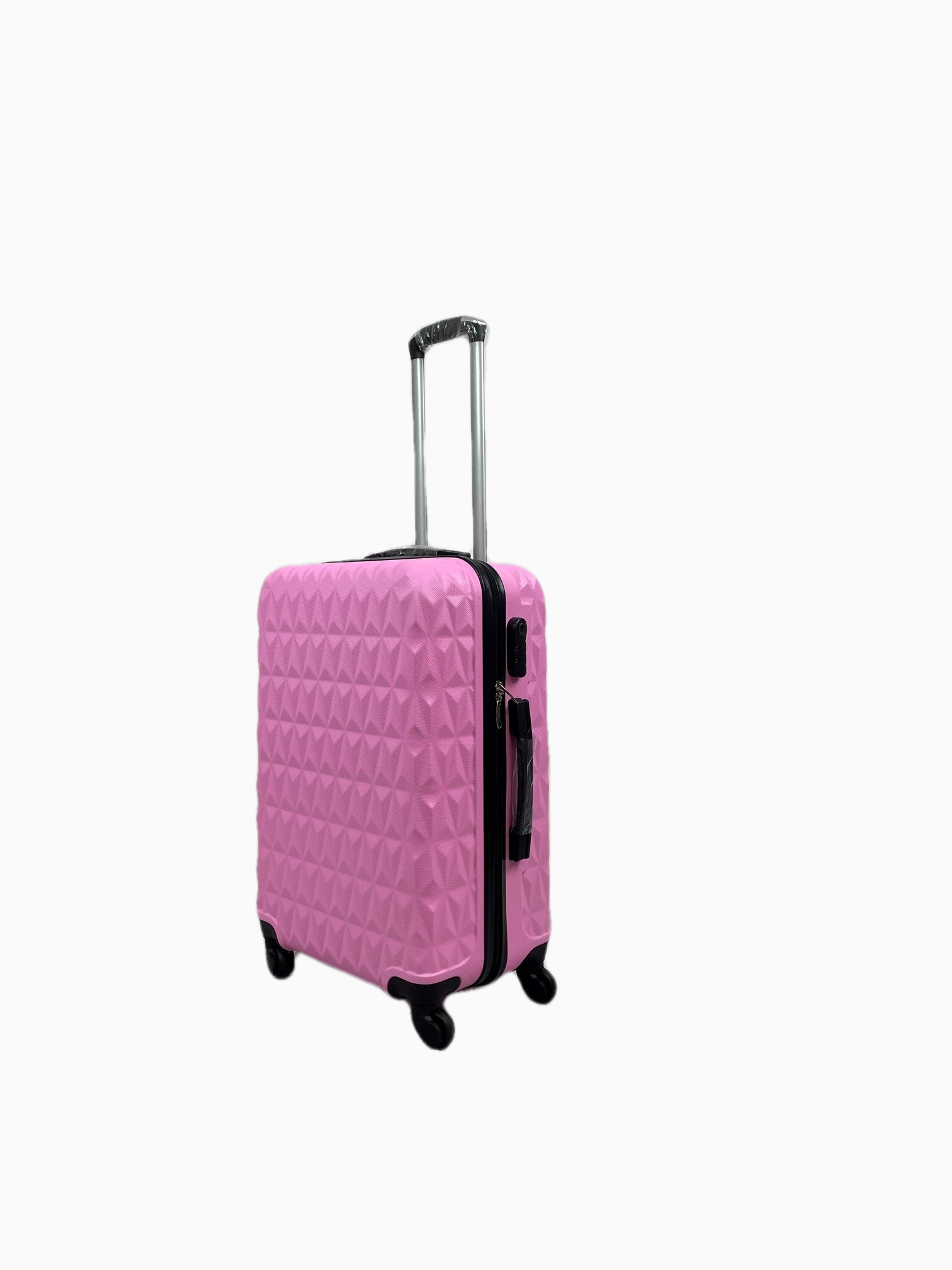 Light 4 Wheel Spinner Hard Shell Suitcase Pink HamptonandStewart