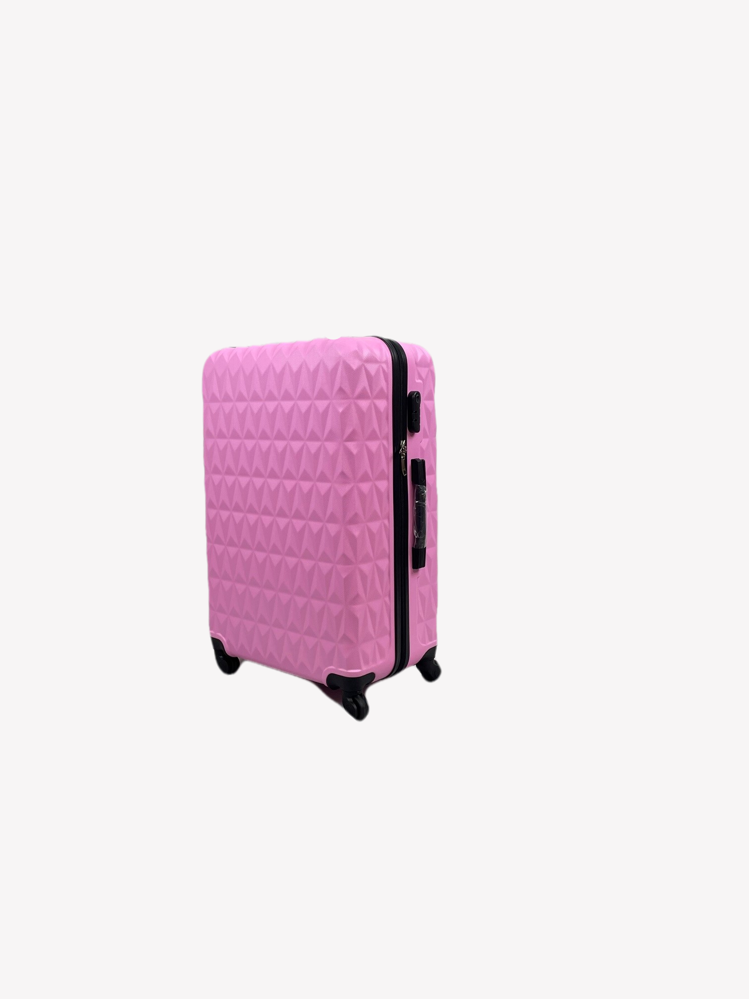 Light 4 Wheel Spinner Hard Shell Suitcase Pink HamptonandStewart