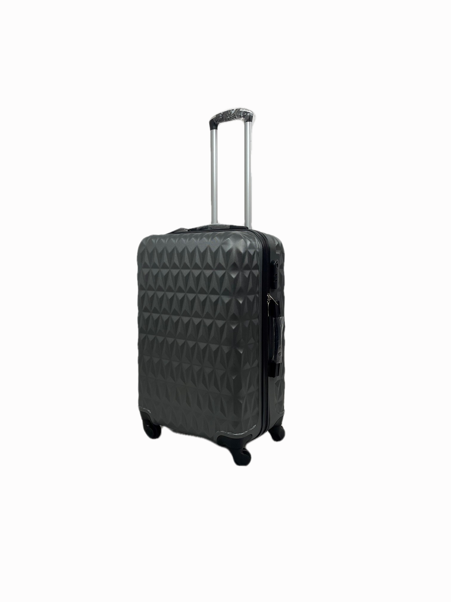 Light 4 Wheel Spinner Hard Shell Suitcase Charcoal Grey