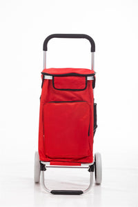 2 Wheel Zip Shopping Trolley - RED
