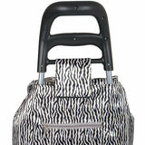 Zebra Animal Stripe Print 2 Wheel Shopping Trolley