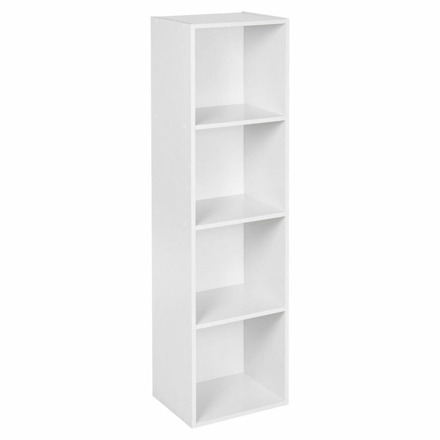 Modern White Wooden Storage Display 4 Tier
